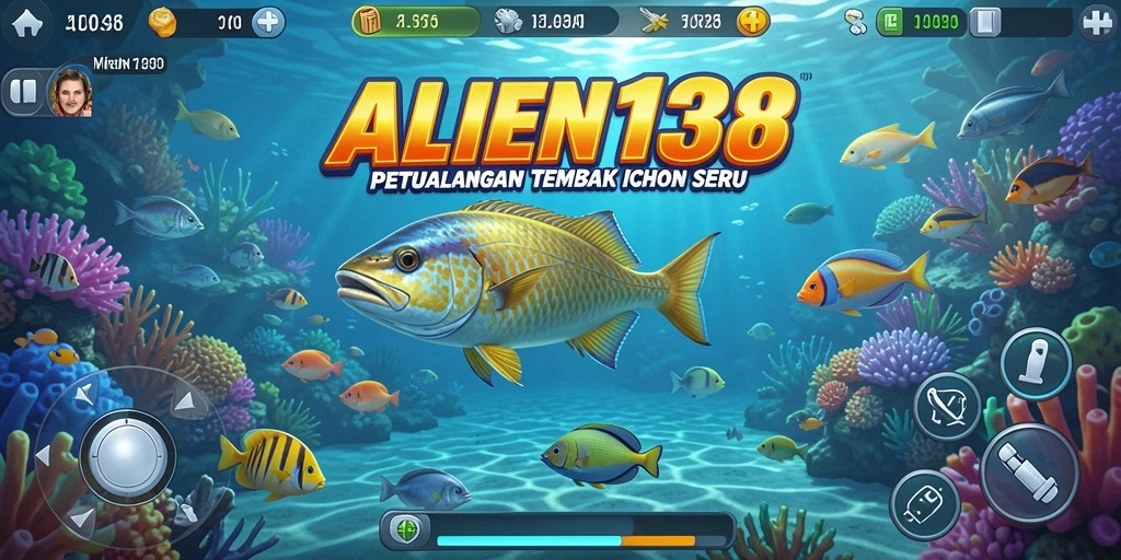 Tangkapan layar gameplay ALIEN138 menampilkan aksi tembak ikan yang mendebarkan.