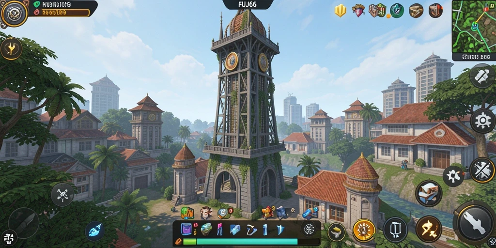 Screenshot FUJI66 menampilkan aksi seru dalam game Tower Defense.