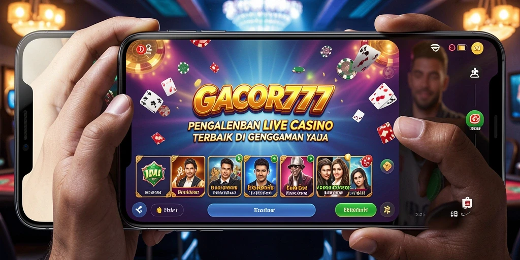 Screenshot gameplay GACOR777 menampilkan dealer langsung yang profesional dan suasana kasino yang mendebarkan.