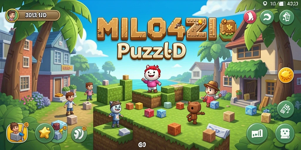Screenshot gameplay <strong>MILO4D</strong> menunjukkan level Puzzle yang menantang dan penuh warna.