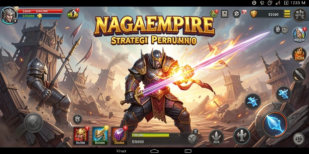 Tampilan gameplay NAGAEMPIRE dengan strategi mendalam.