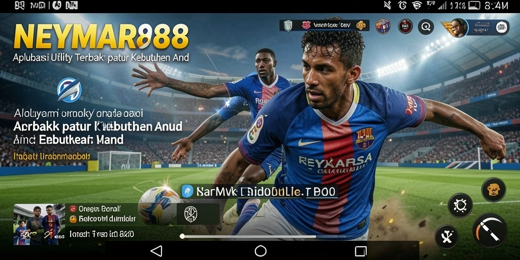 Tampilan menarik dari aplikasi NEYMAR88 dengan fitur-fitur utilitas.